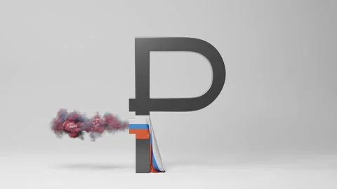 The eternal problem of the Russian ruble. Stock Footage 171158356