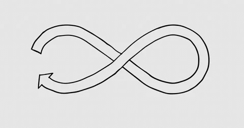 Eternity. Cool animated arrow icon. Mystical sign of infinity. Stock Footage 149025633