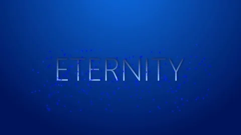 Eternity word text effect with particles Stock Footage 120093399