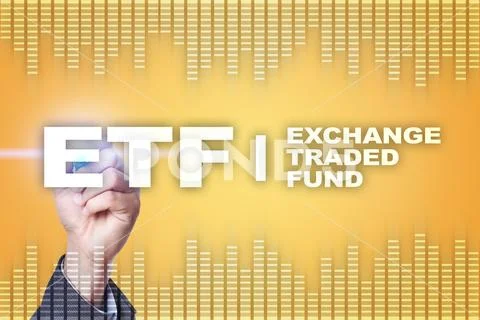 ETF. Exchange traded fund. Business, intenet and technology concept. Stock Photos
