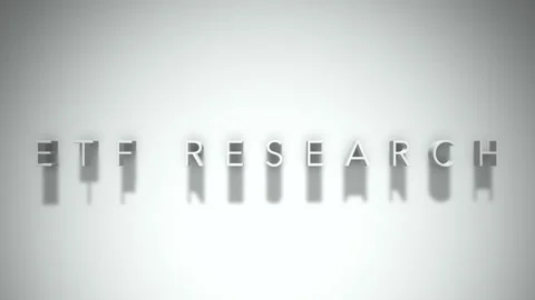 Etf research 3D title animation white text on a white background Stock Footage 299748871