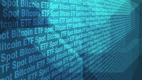 Etf spot bitcoin etf abstract background on crypto, digital money, and exchange Video stock 259829013
