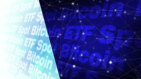 Etf spot bitcoin etf digital money exchange traded fund with strategy to buy Video stock 259806142