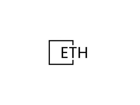 ETH letter initial logo design vector illustration Stock Illustration