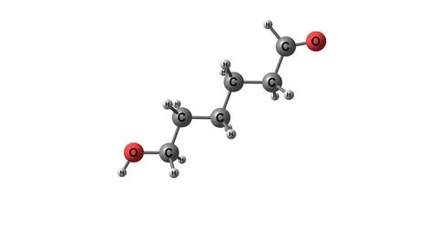 Ethambutol molecule isolated on white Illustrazione stock