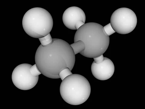 Ethane molecule Stock Illustration