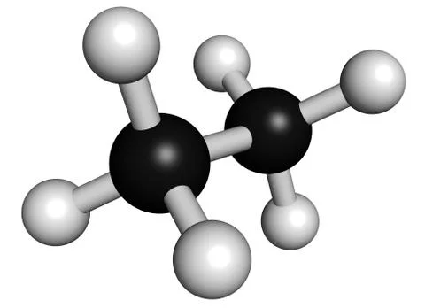 Ethane natural gas component molecule Stock Illustration