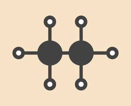 Ethane natural gas component molecule Stock Illustration