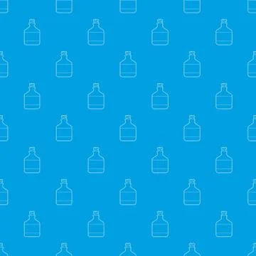 Ethanol in bottle pattern seamless blue Stock Illustration