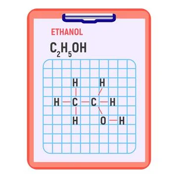 Ethanol formula icon, flat style Stock Illustration