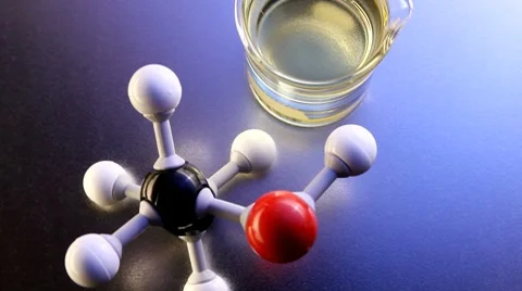 Ethanol Molecule Video stock 7705446