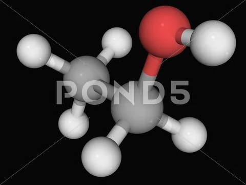 Ethanol molecule Stock Illustration