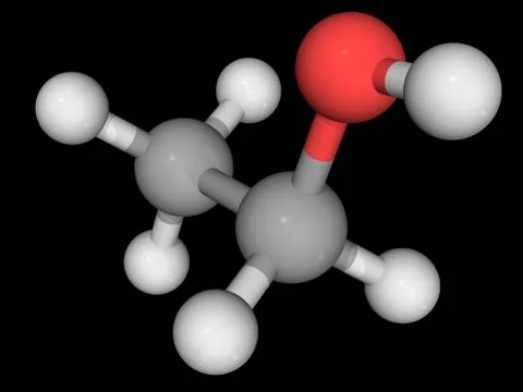 Ethanol molecule Stock Illustration