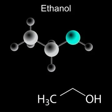 Ethanol molecule Stock Illustration