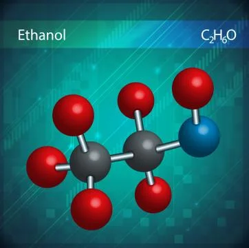 Ethanol molecules Stock Illustration