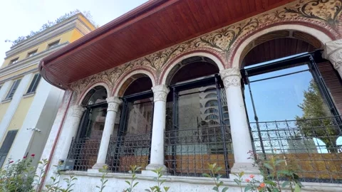 Ethem Bey Mosque at Skanderbeg Square, Tirana, Albania 2026/09/24 Stock Footage 346329374