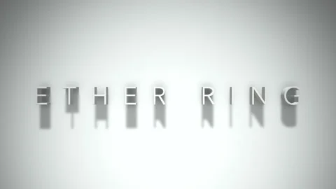 Ether ring 3D title animation with shadows on a white background Stock Footage 297798796