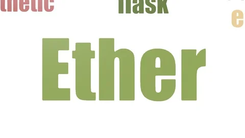 Ether Tag Cloud Animated Isolated On White Stock Footage 107228567