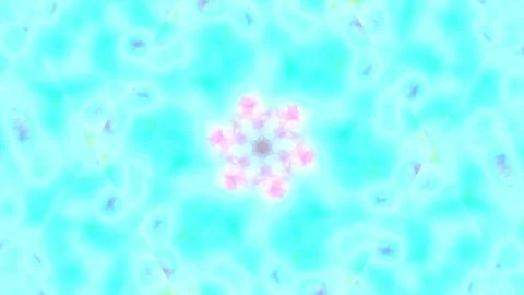 Ethereal abstract fluid texture with soft pink, peach, and cyan colors 库存影片 336169275