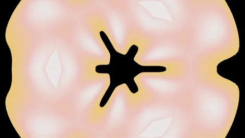 Ethereal abstract pink background with glowing radial symmetry and clover mot Stock Footage 336887039