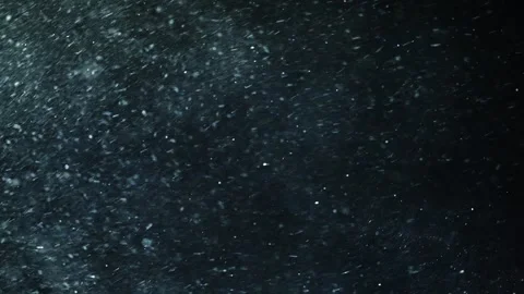 Ethereal airborne particles drifting through a dark atmospheric scene Stock Footage 327064406