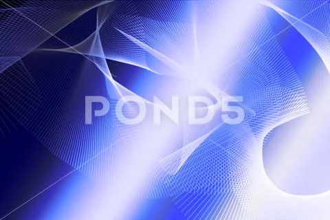 Ethereal Blue Abstract Design With Translucent Waves And Bright Star Glimmers PSD Template