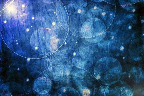 Ethereal blue bokeh background Illustrazione stock