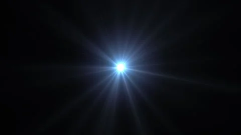 Ethereal Blue Light Shining Towards Camera with Bright Spikes Rotating and 스톡 동영상 331222720