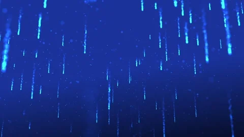 Ethereal Blue Light Streaks Falling in a Night Scene with a Serene Atmosphere Stock Footage 341780500