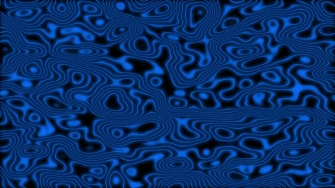 Ethereal blue waves pulse and flow across black canvas Stock Footage 345449002