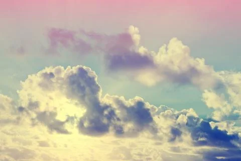 Ethereal cloudscape with glowing clouds Stock Photos