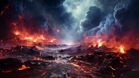 Ethereal Cosmic Landscape - Sci-Fi Visual 4K Animation Loop Stock Footage 306080639