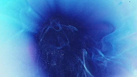 Ethereal deep blue explosion created using acrylic paint and glitter. Abstract Vídeo Stock 260136192