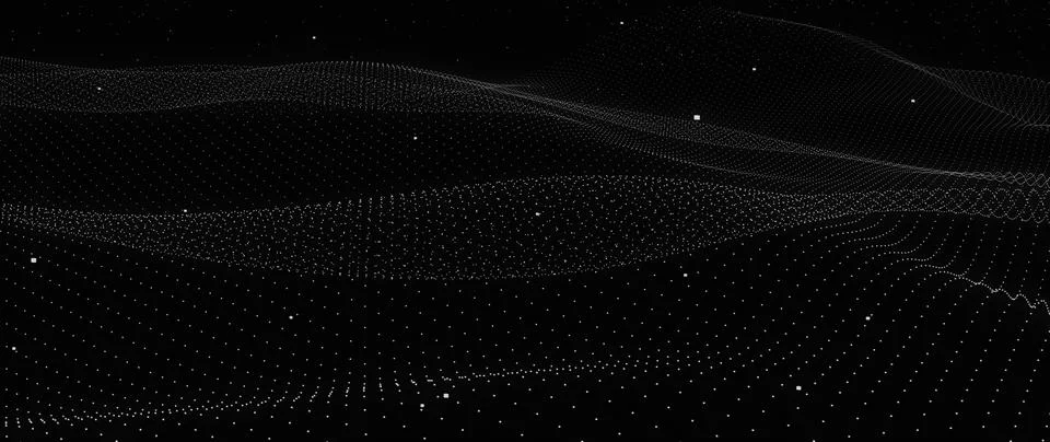 Ethereal Digital Plexus: Abstract Background of Interconnected Glowing Part.. 스톡 일러스트