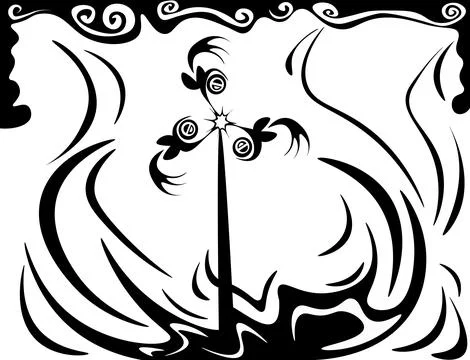 Ethereal Flame: The Mill Within Stock Illustration