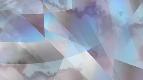 An ethereal geometric background with soft blue pastel tones and delicate o.. Stock Illustration