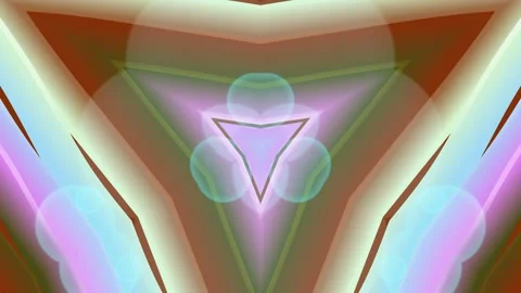 Ethereal Geometric Kaleidoscope Motion Background Stock Footage 337516098