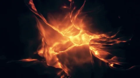 Ethereal Glowing Abstract Flame Loop Stock Footage 80211448