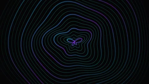 Ethereal Glowing Contour Lines Animating for Futuristic Digital Displays Vidéo 334861051