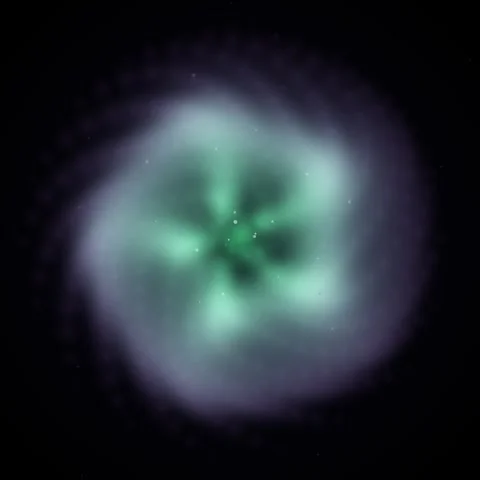 Ethereal glowing sci-fi nebula light background animation for abstract tech.. Stock Footage 345690198