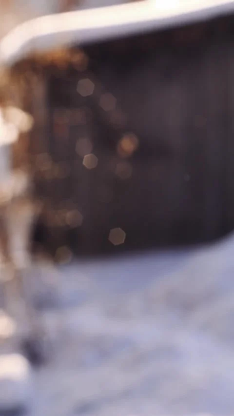 Ethereal Ice Crystals Flickering in Sunlight – Vintage hexagonal Bokeh 180fps Stock Footage 328451372