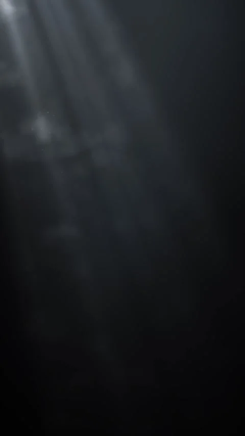 Ethereal light rays over grey smoky mist, shining beams and shafts, abstract  Stock Footage 302832948