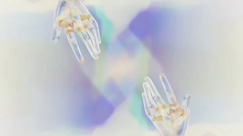 Ethereal Motion: Fingers Dancing with Light Stock Footage 304467351