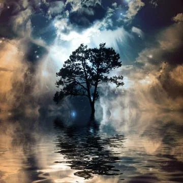 Ethereal nature Stock Illustration