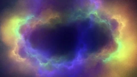 Ethereal Nebula Cloud and Glowing Cosmic Portal Loop Stock Footage 345962161