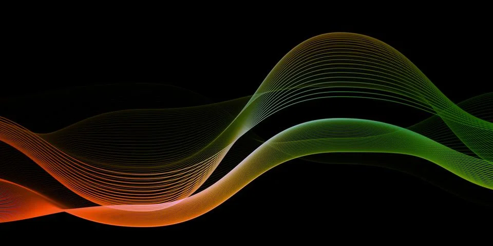 Ethereal Neon Waveforms Stockillustratie
