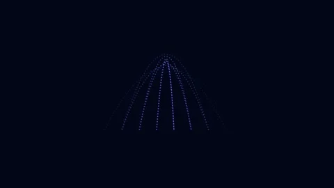 Ethereal network of light forming a geometric web in darkness 库存影片 335255872