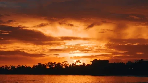 Ethereal Ocean Sunset Stock Footage 71942501