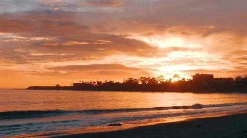 Ethereal Ocean Sunset Stock Footage 71943245