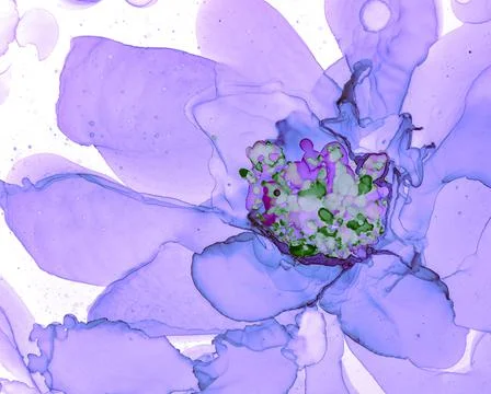 Ethereal Paint Texture. Alcohol Ink Wave Stock Illustration